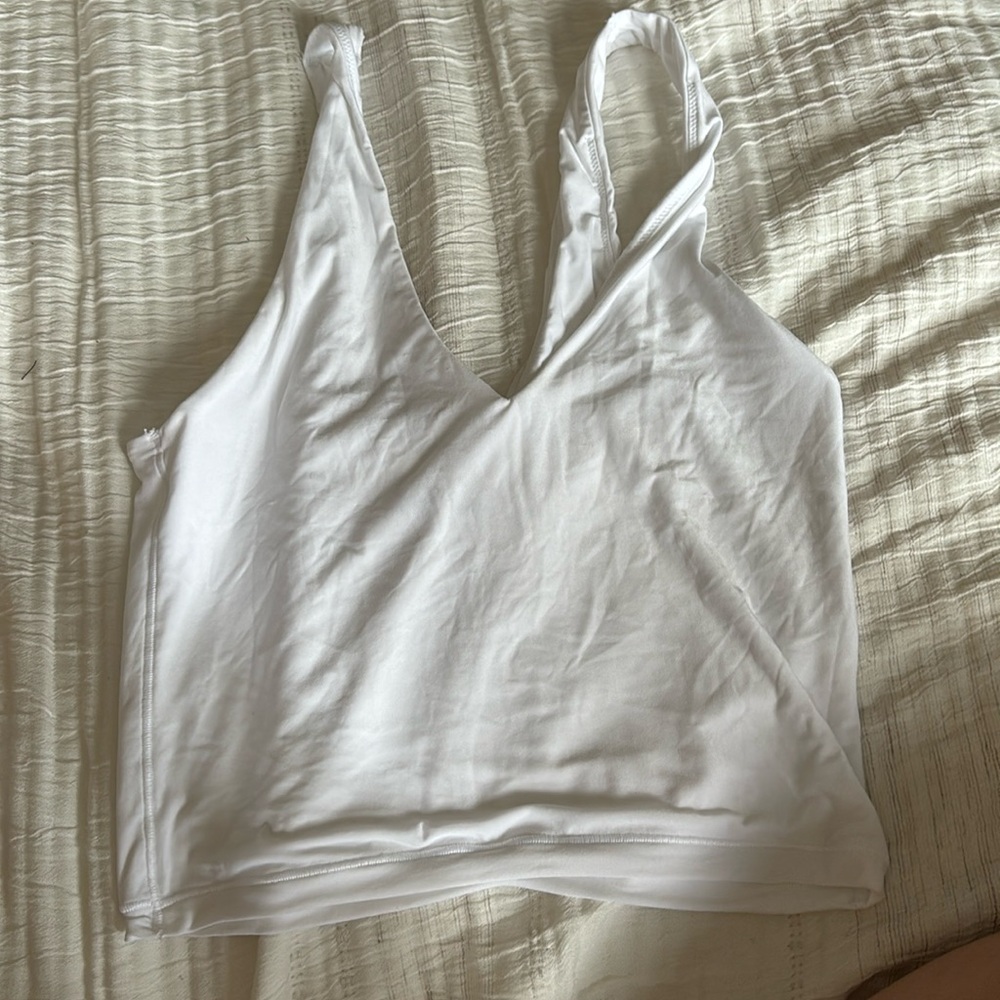 White Seamless Cropped Tank